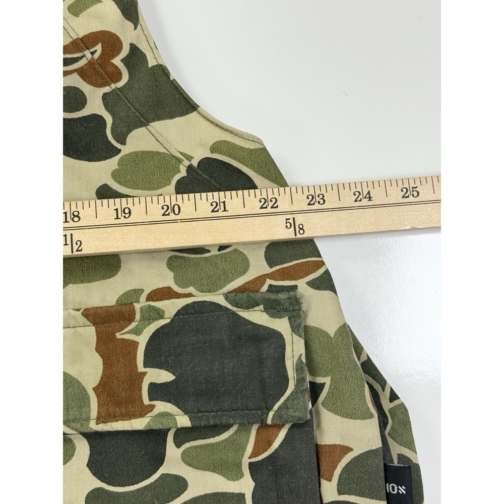 10X Camo Hunting Vest Mens Large 42-44 outdoor gear utility pockets Full Zip USA - Picture 5 of 10